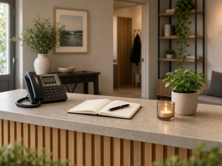 Contact desk at Hidden Castle Planning in Turku